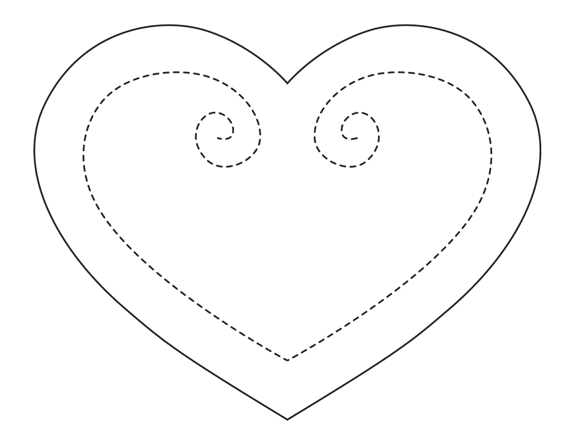 Трафарет сердце для торта