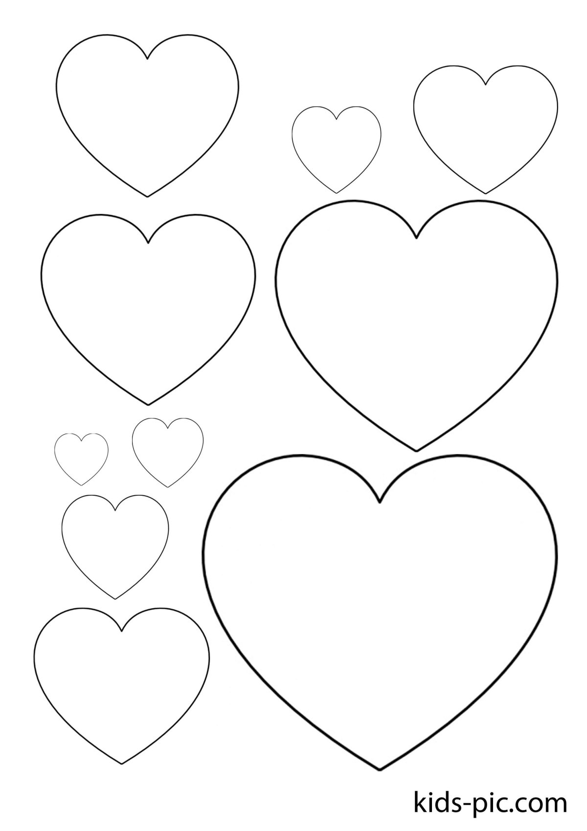 Трафарет сердце для торта