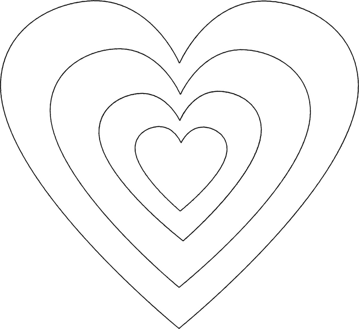 Трафарет сердечко для вырезания