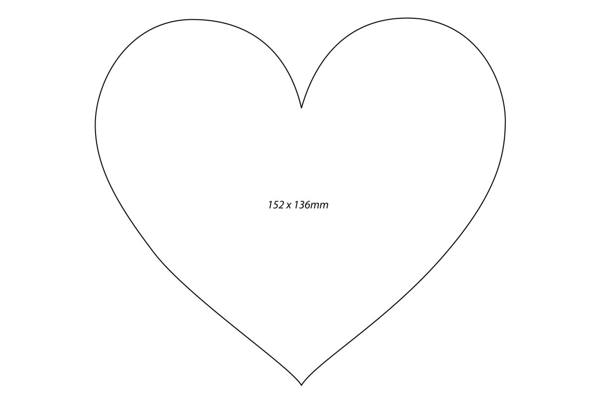 Геометрические фигуры трафарет сердце