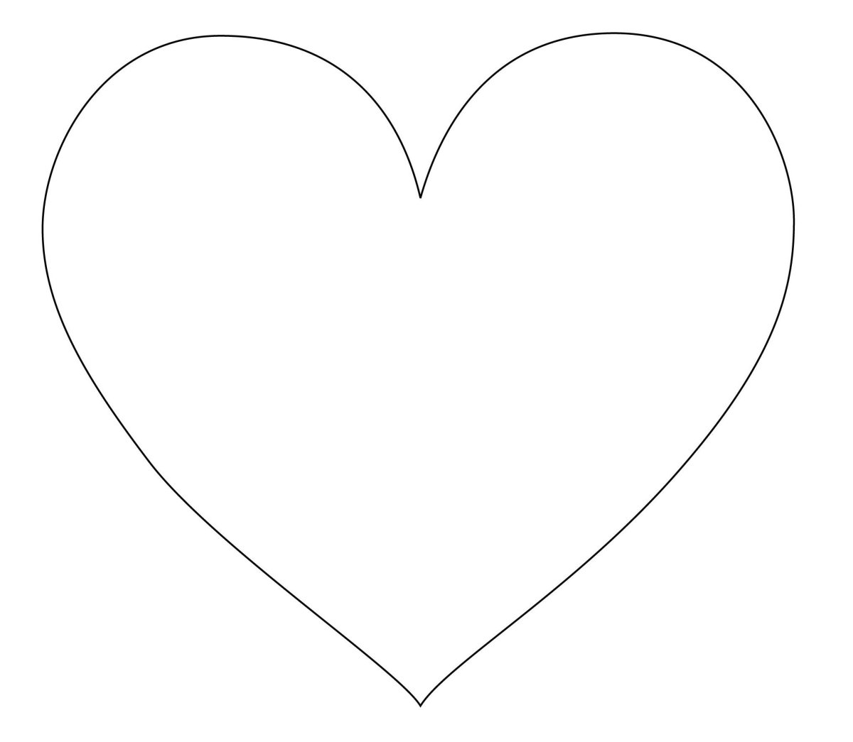 Трафарет сердец разных размеров