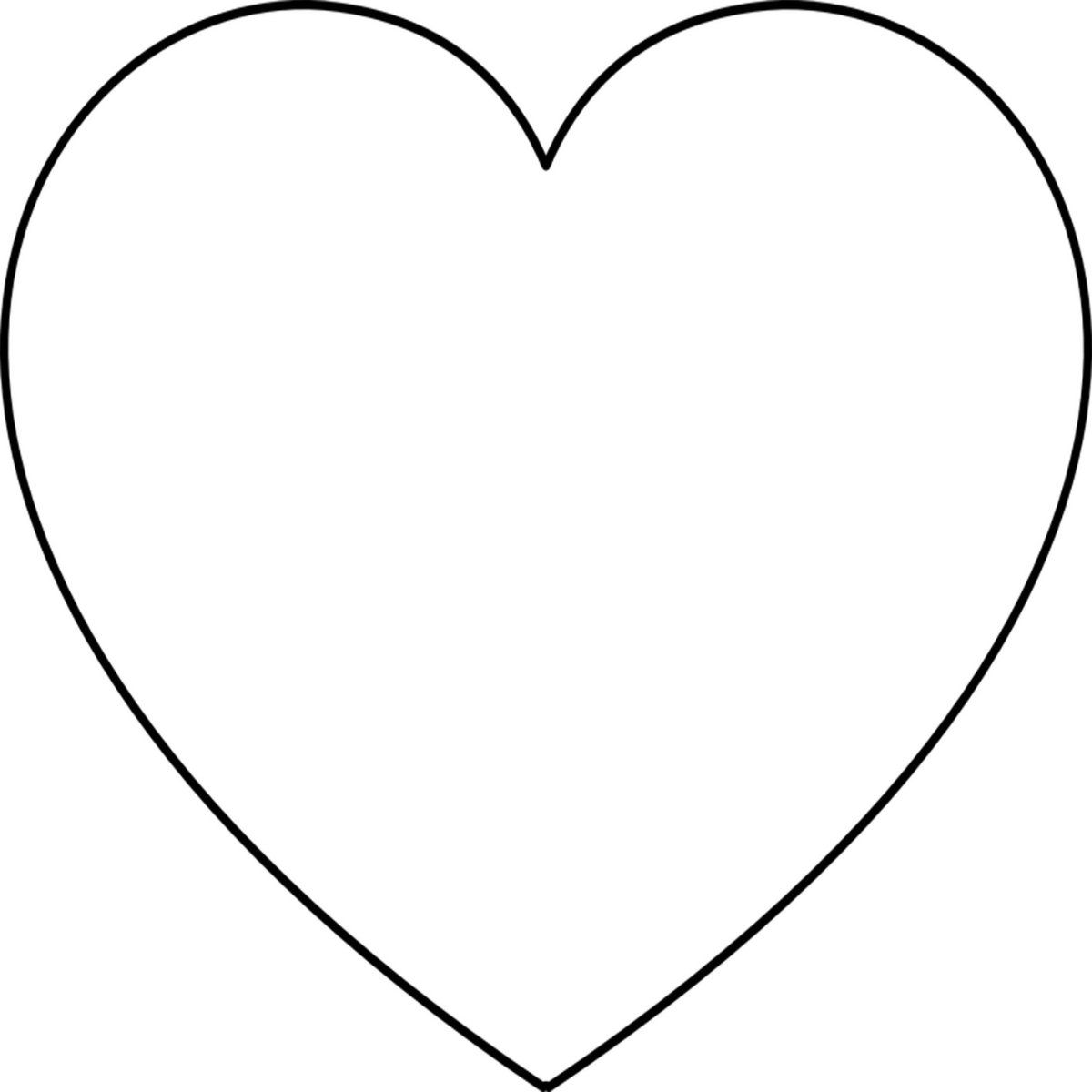 Среднее сердечко шаблон