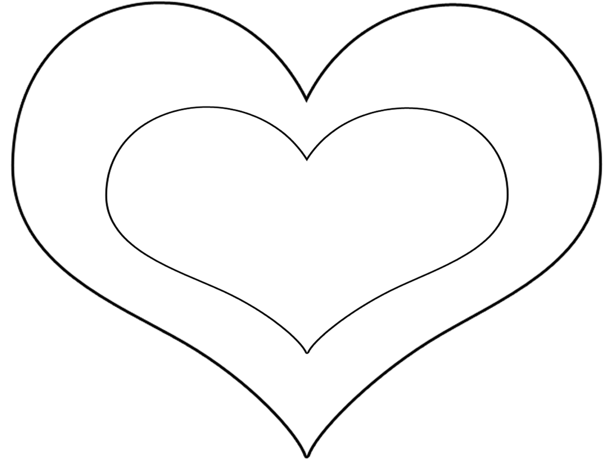 Сердце трафарет