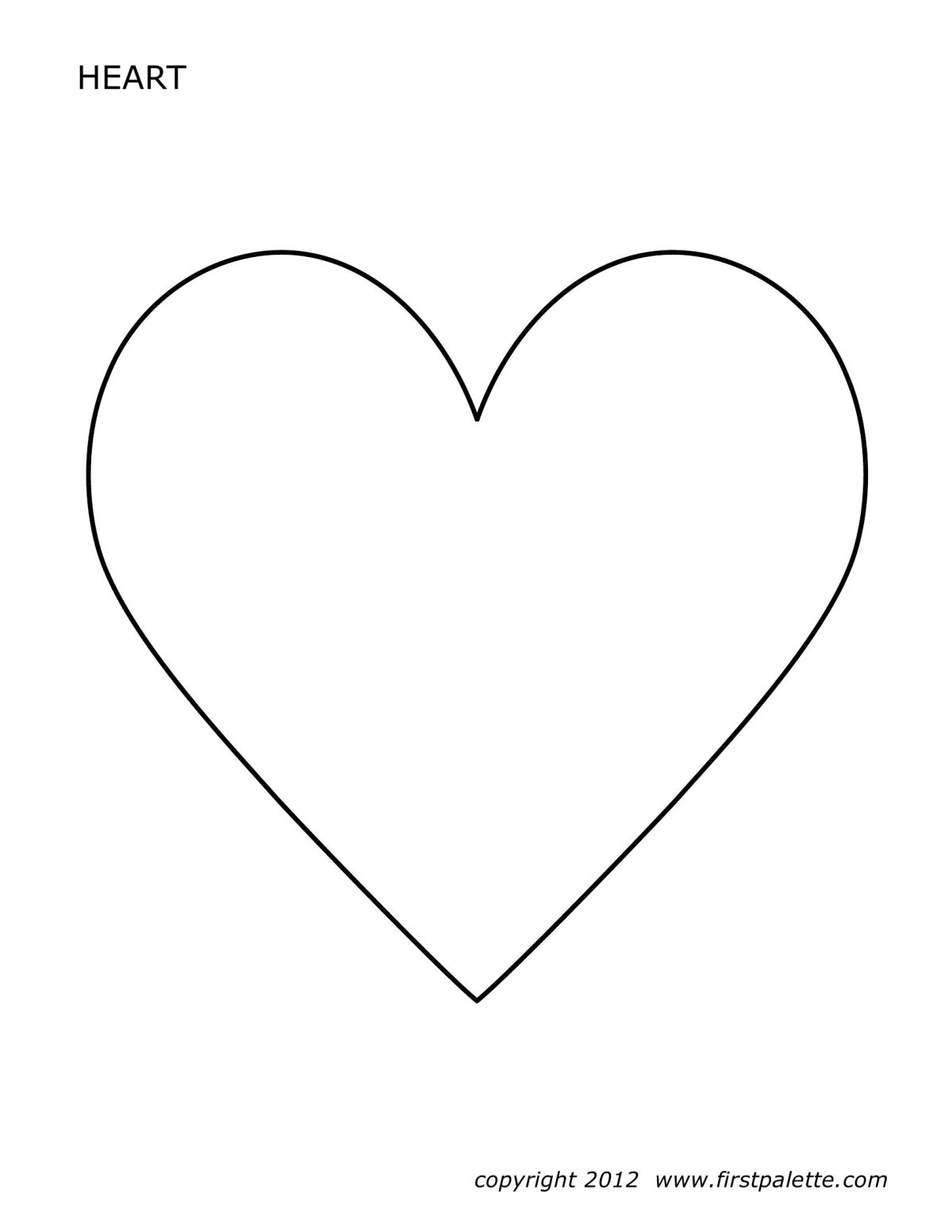 Сердце на листе а4