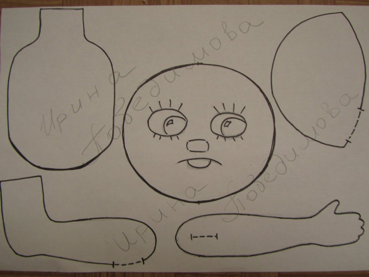 Выкройка домовёнка Кузи