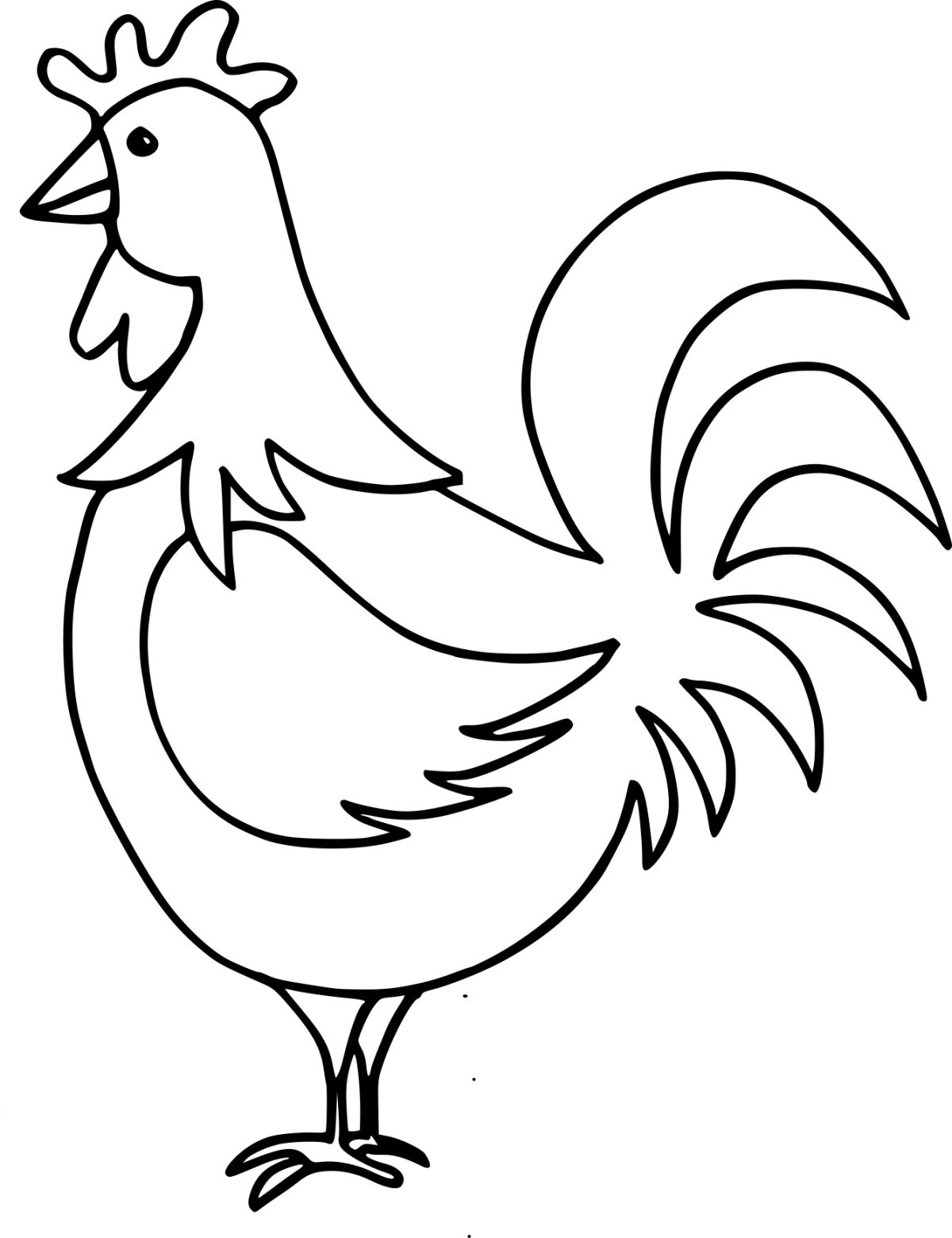 Трафарет петуха для рисования