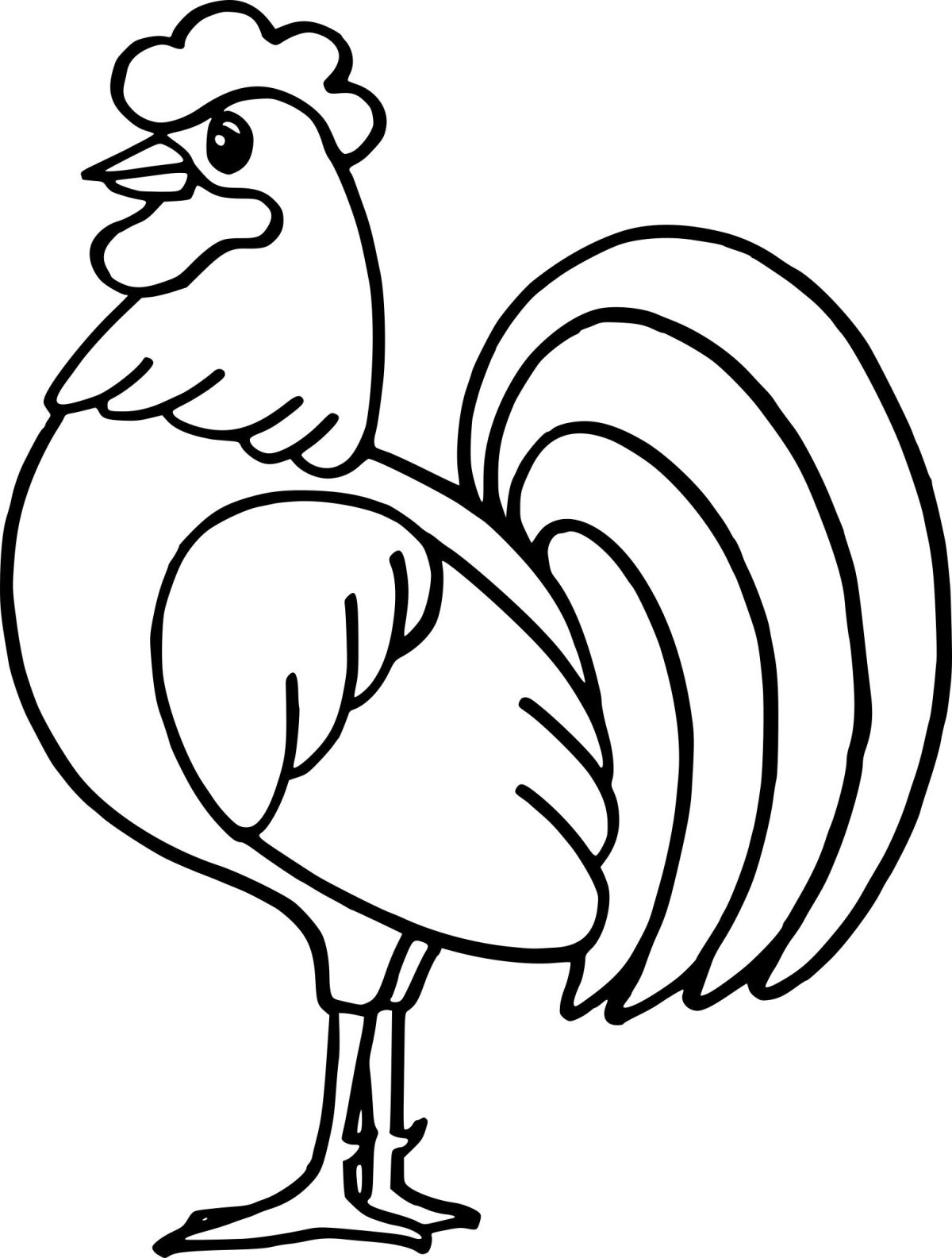 Трафарет петуха для аппликации