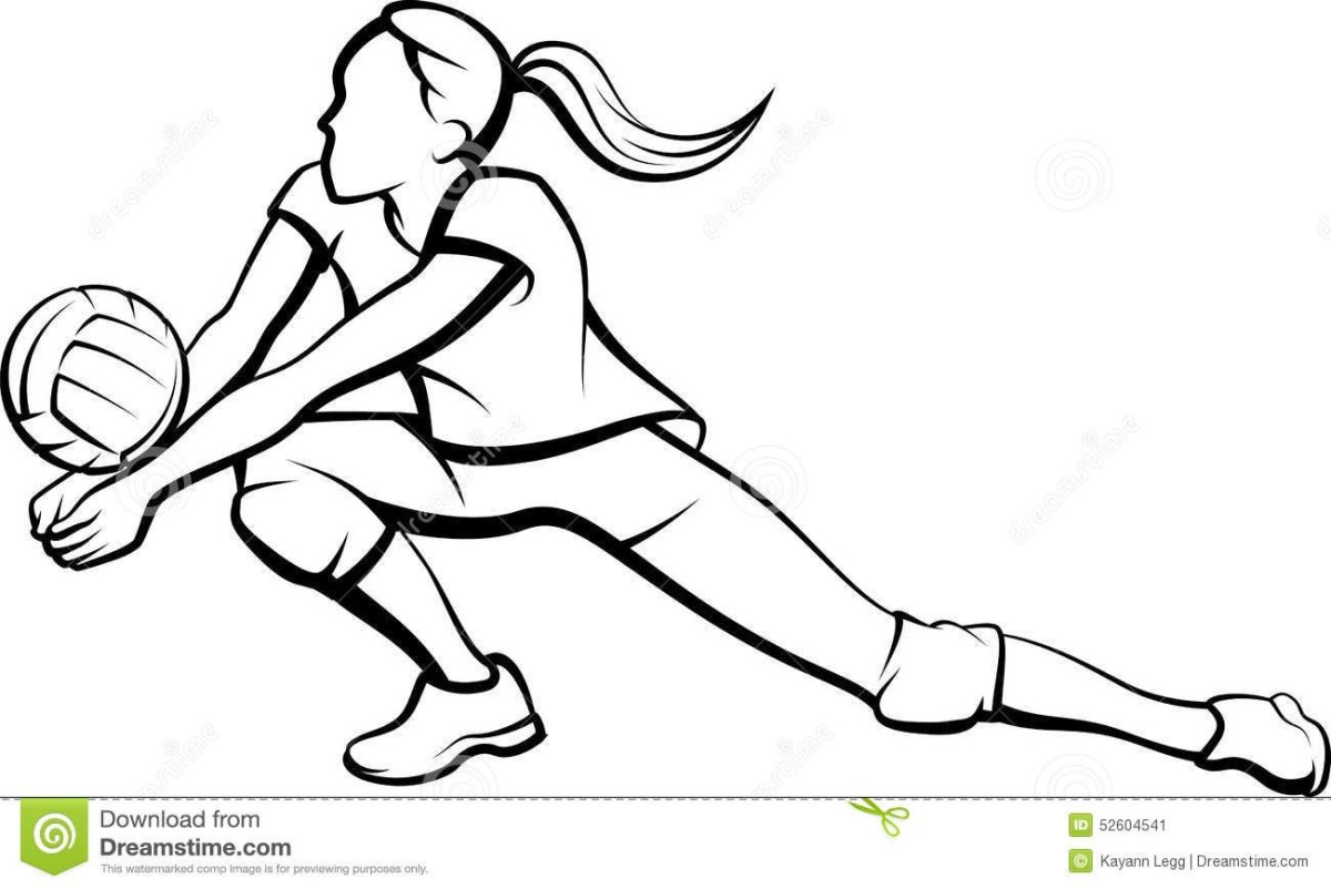 Волейболист черный на белом фоне