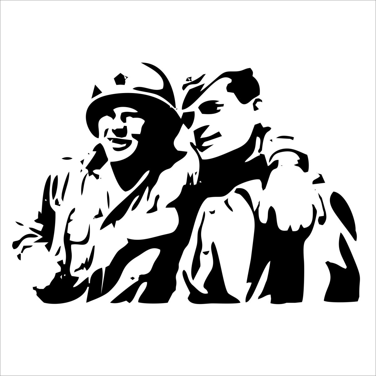 Советский солдат трафарет