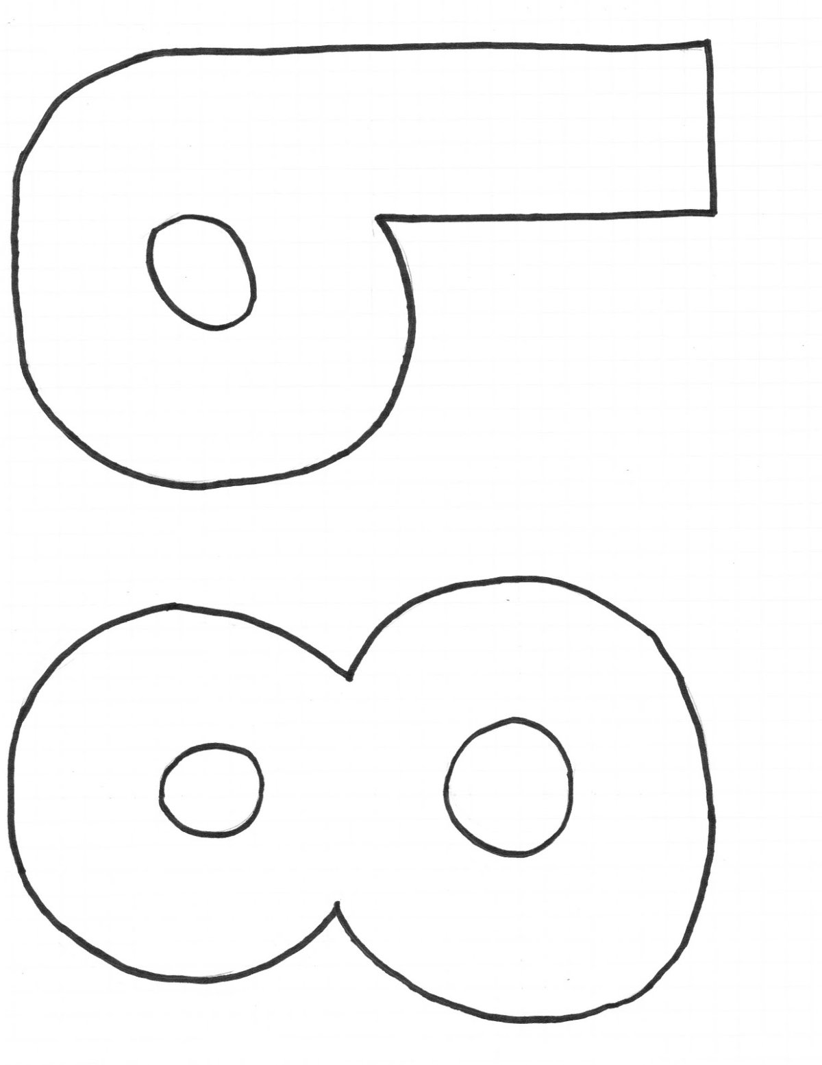 Цифра 8 трафарет