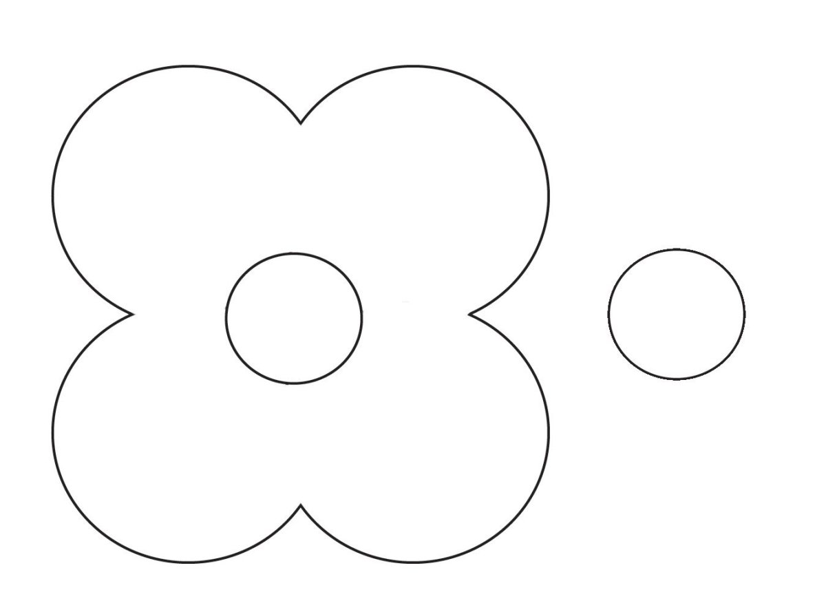 Восьмерка из цветов раскраска