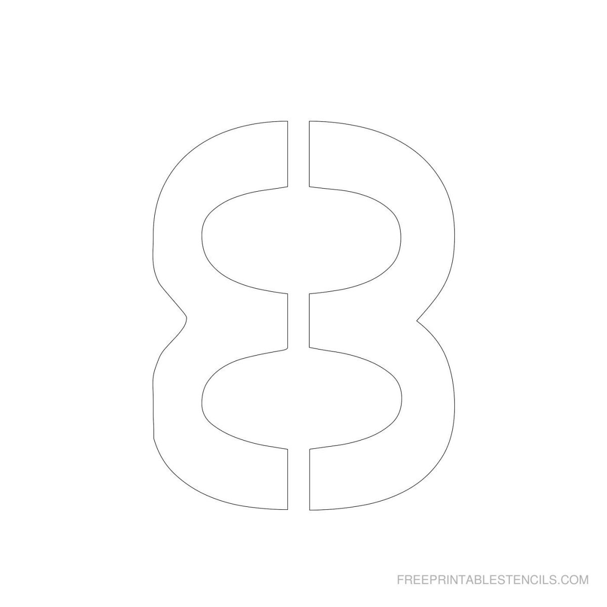 Цифра 8 трафарет