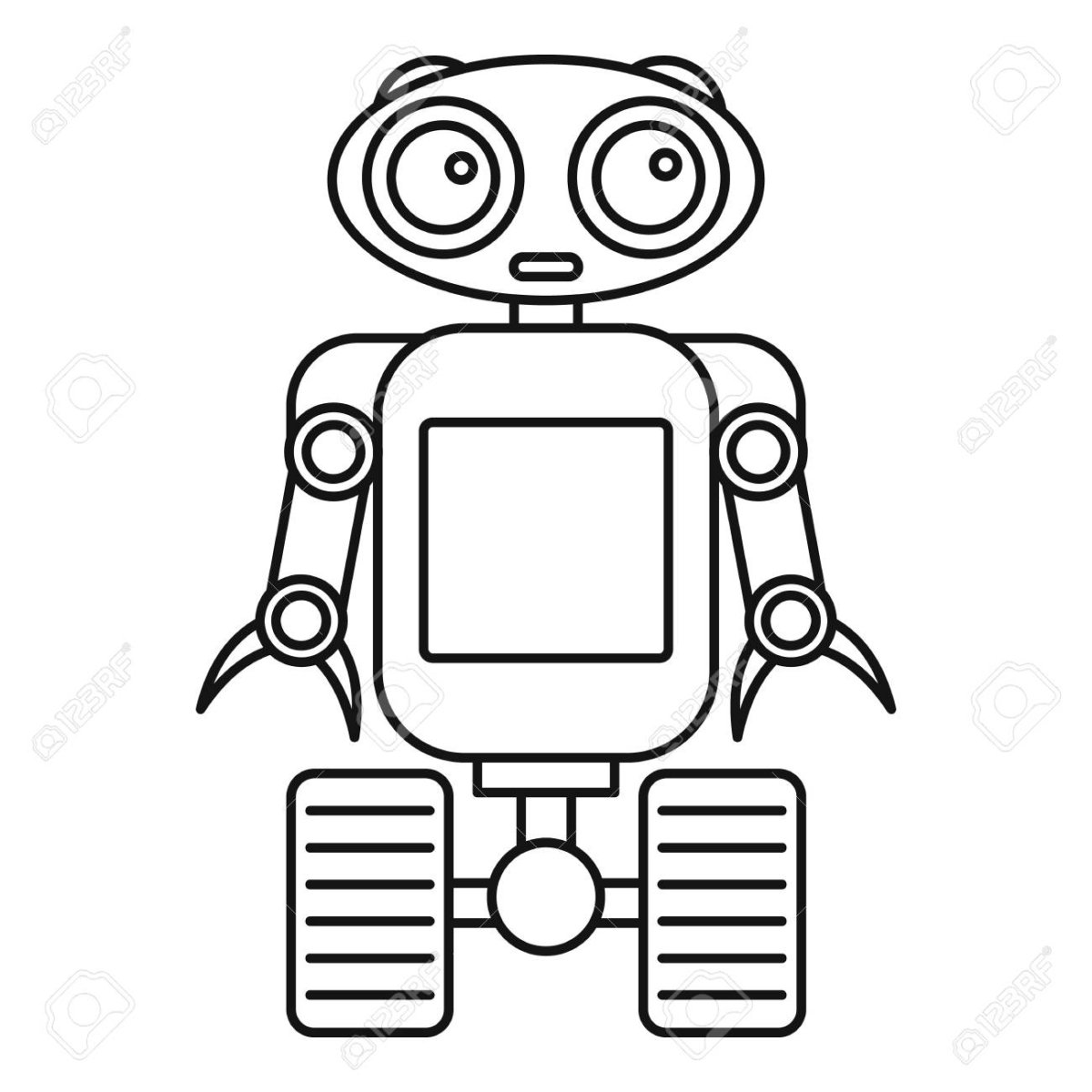 Робот игрушка раскраска