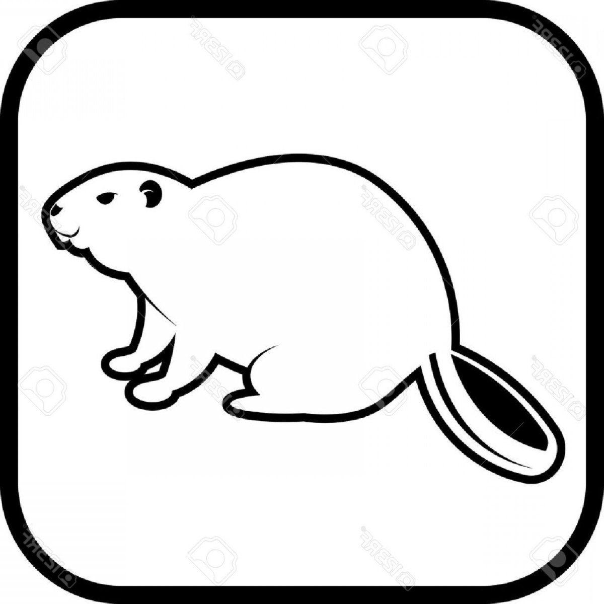 Бобер трафарет