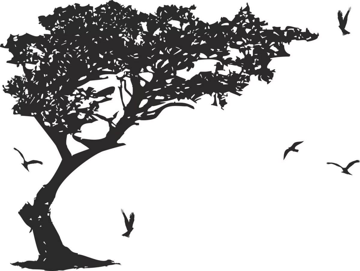 Трафарет "дерево"