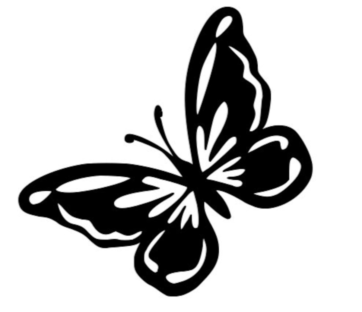 Контуры бабочек для декора