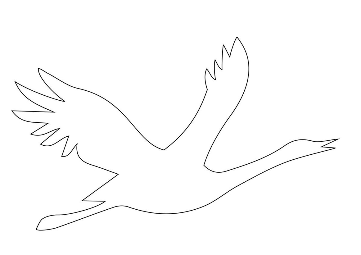 Монстера трафарет