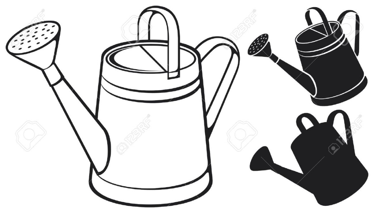 Лейка вектор силуэт