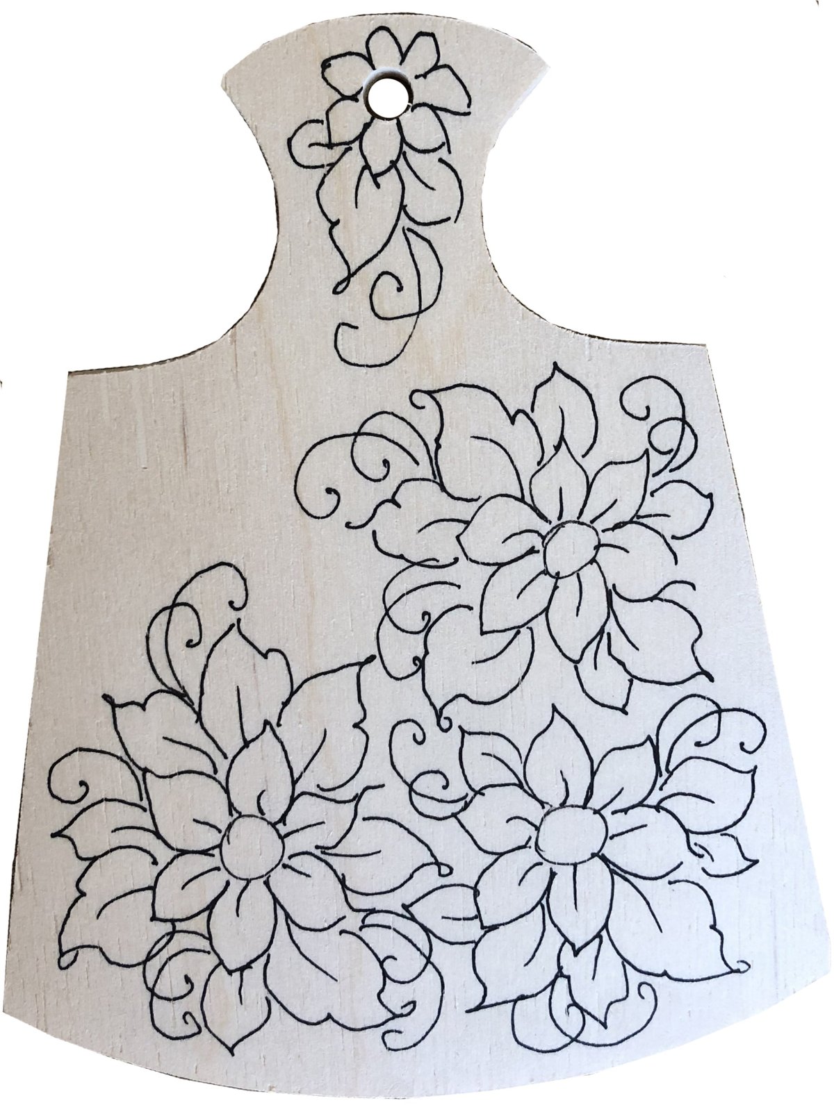 Городецкая роспись доска разделочная раскраска