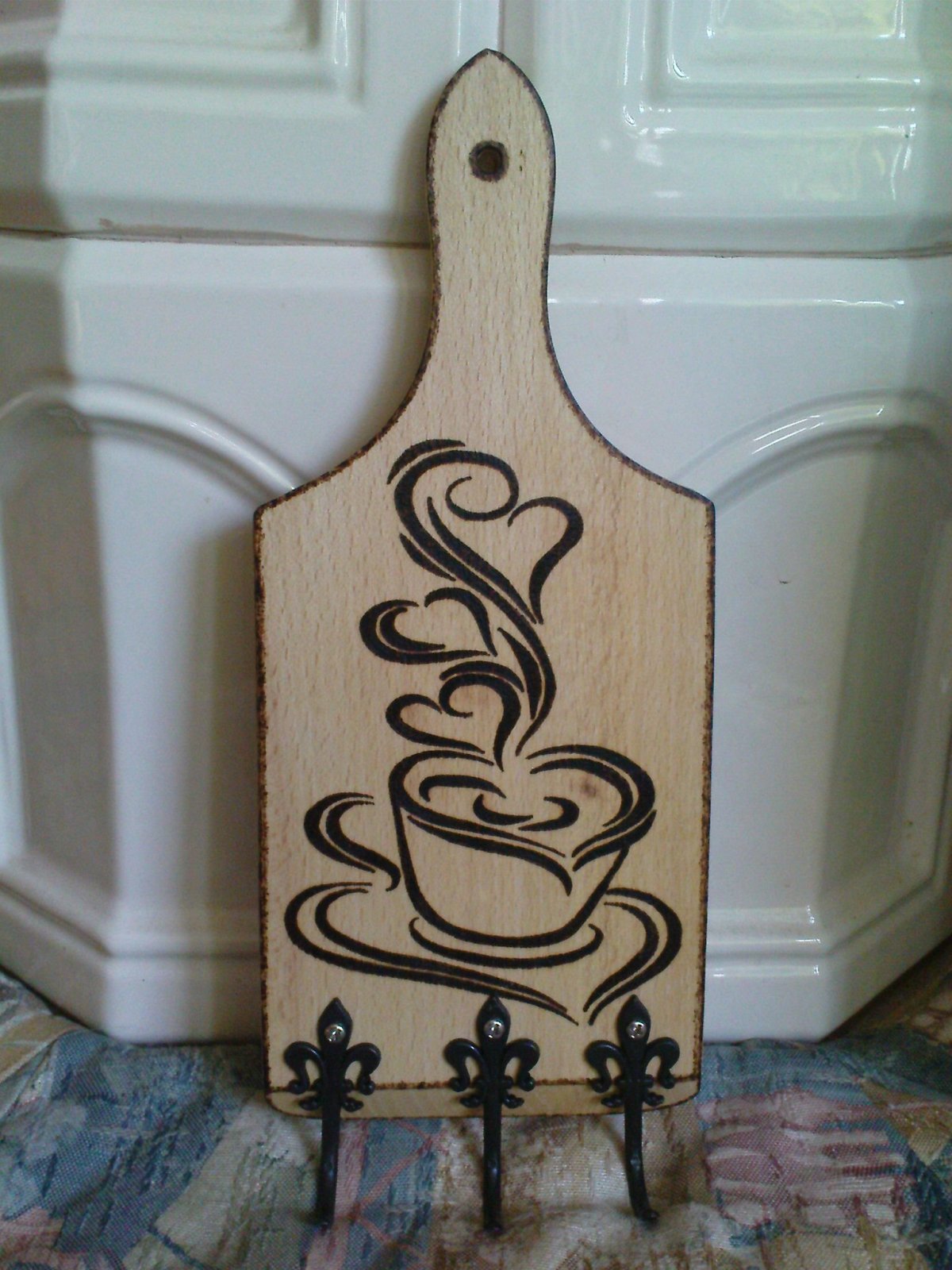 Разделочная доска Городецкая роспись разукрашка