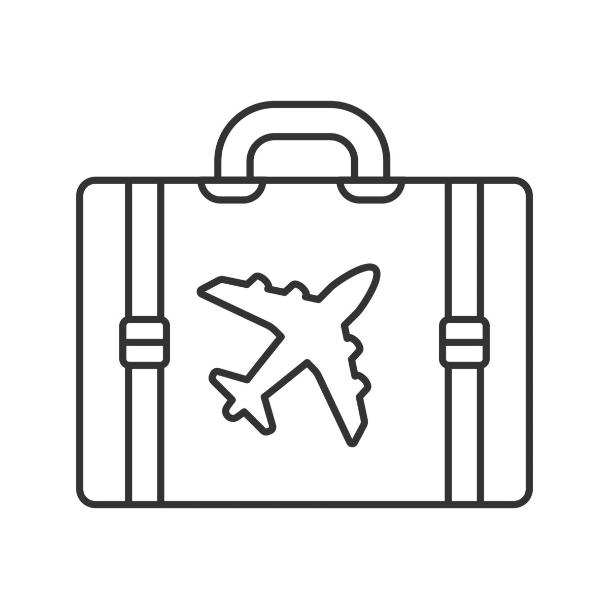 Чемодан трафарет