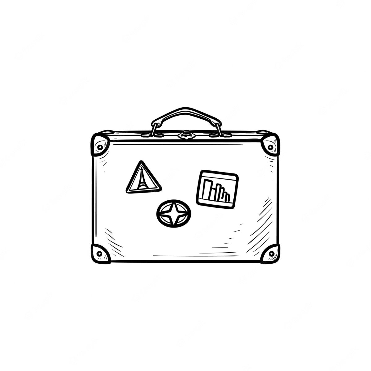 Трафареты чемоданов