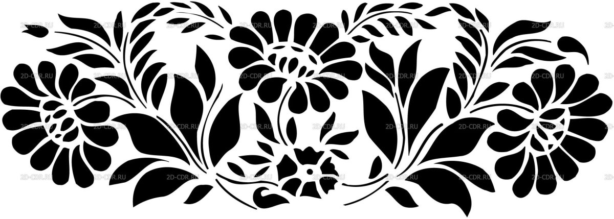 Трафареты для декора цветы крупные