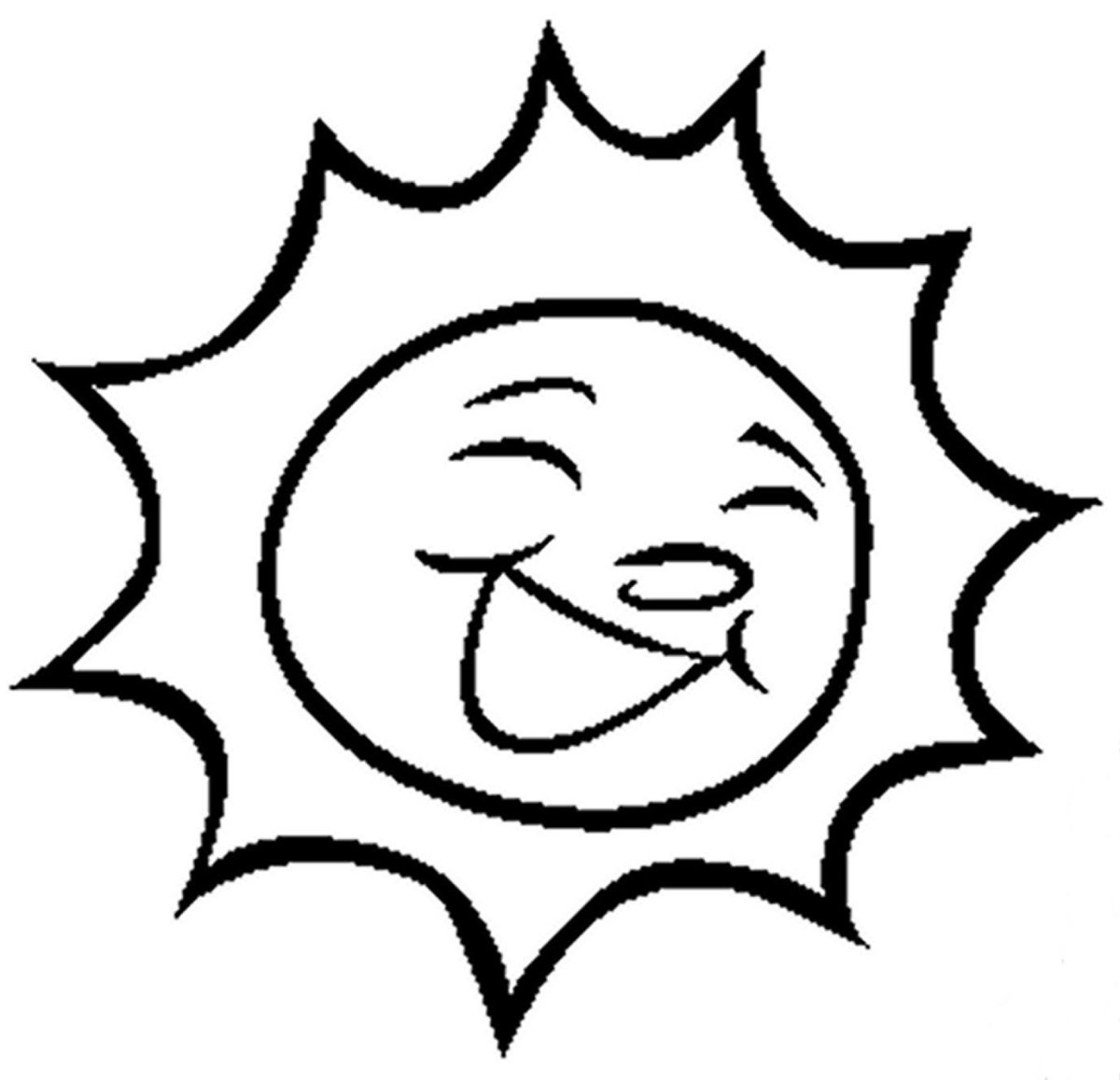Солнце трафарет для детей