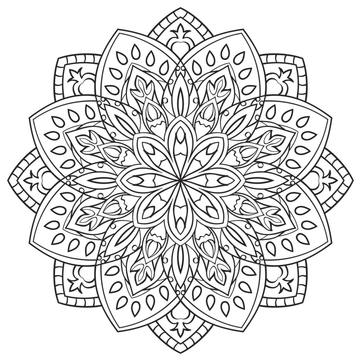 Мандала трафарет для вырезания