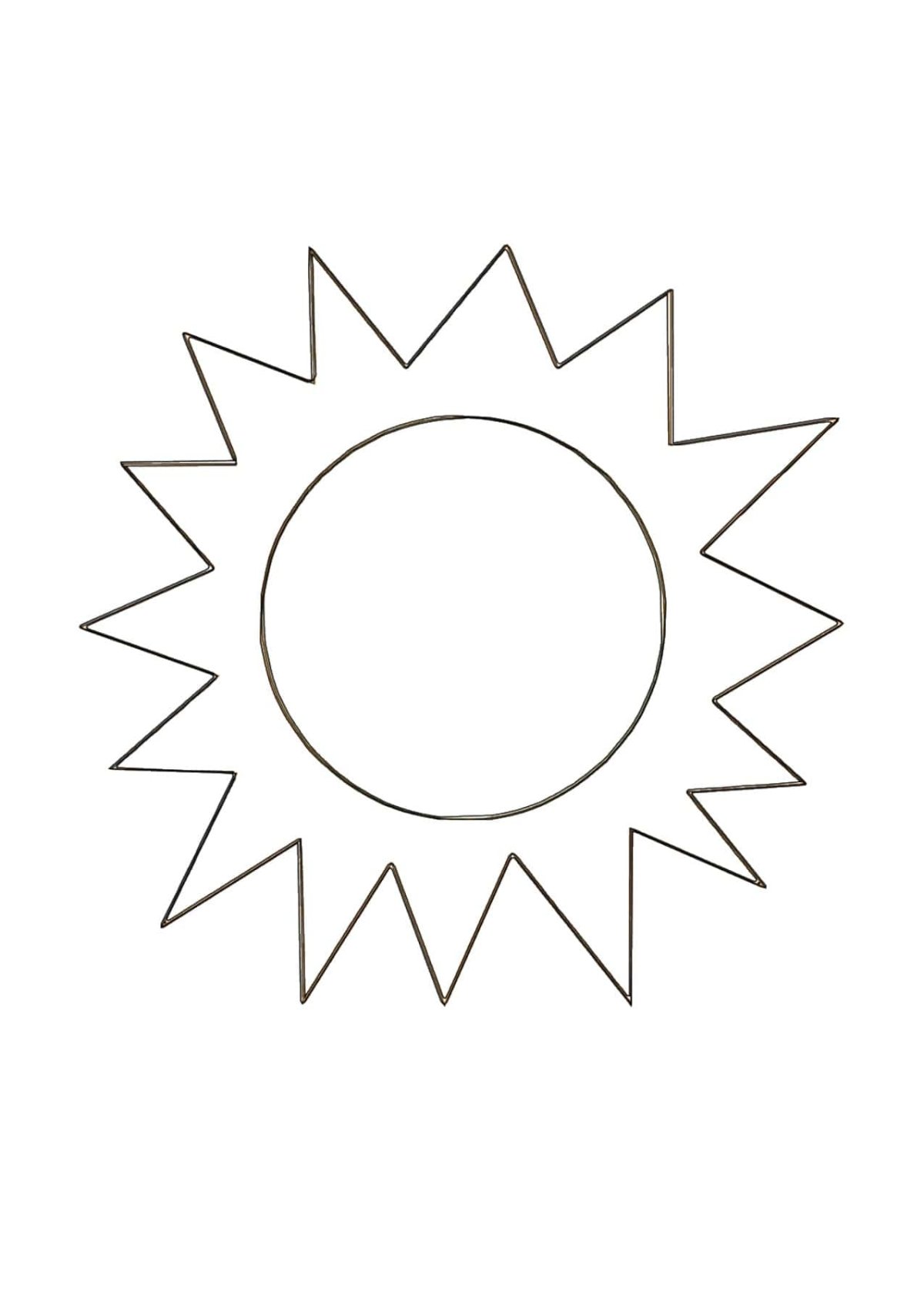 Раскраска. Солнышко