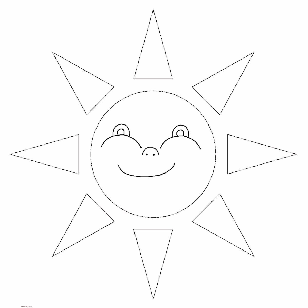 Солнце карандашом