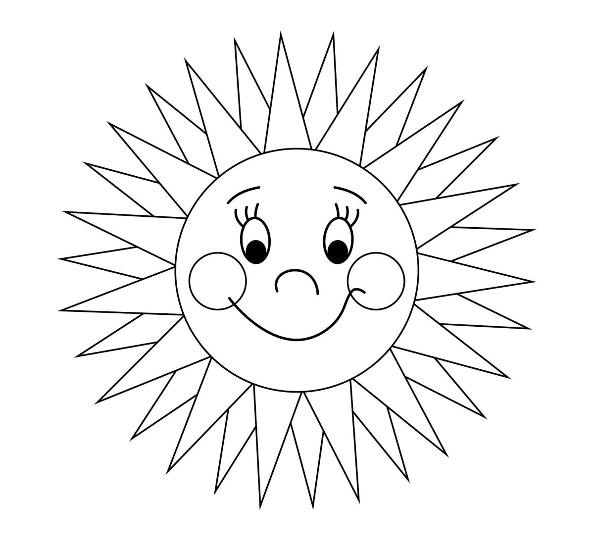 Раскраска. Солнышко