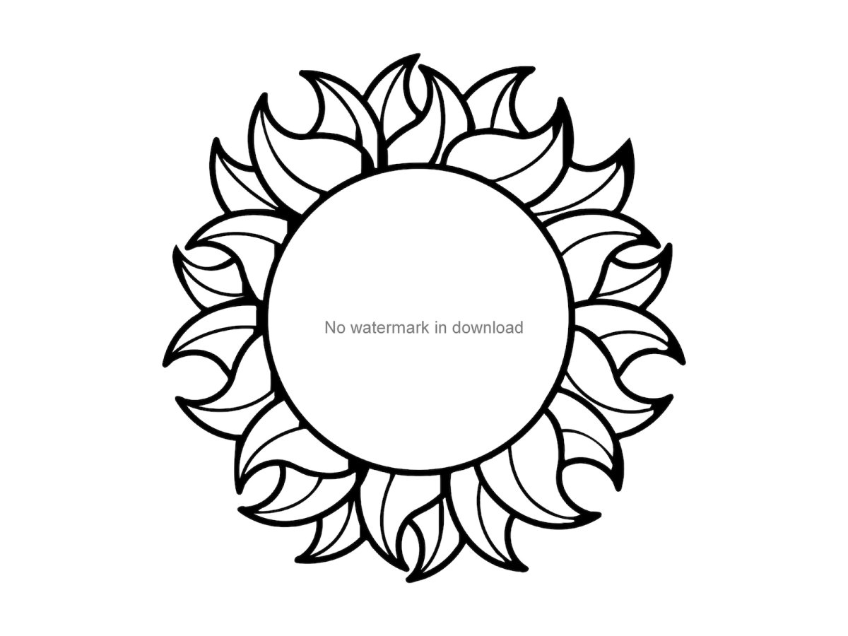 Щит с солнцем раскраска