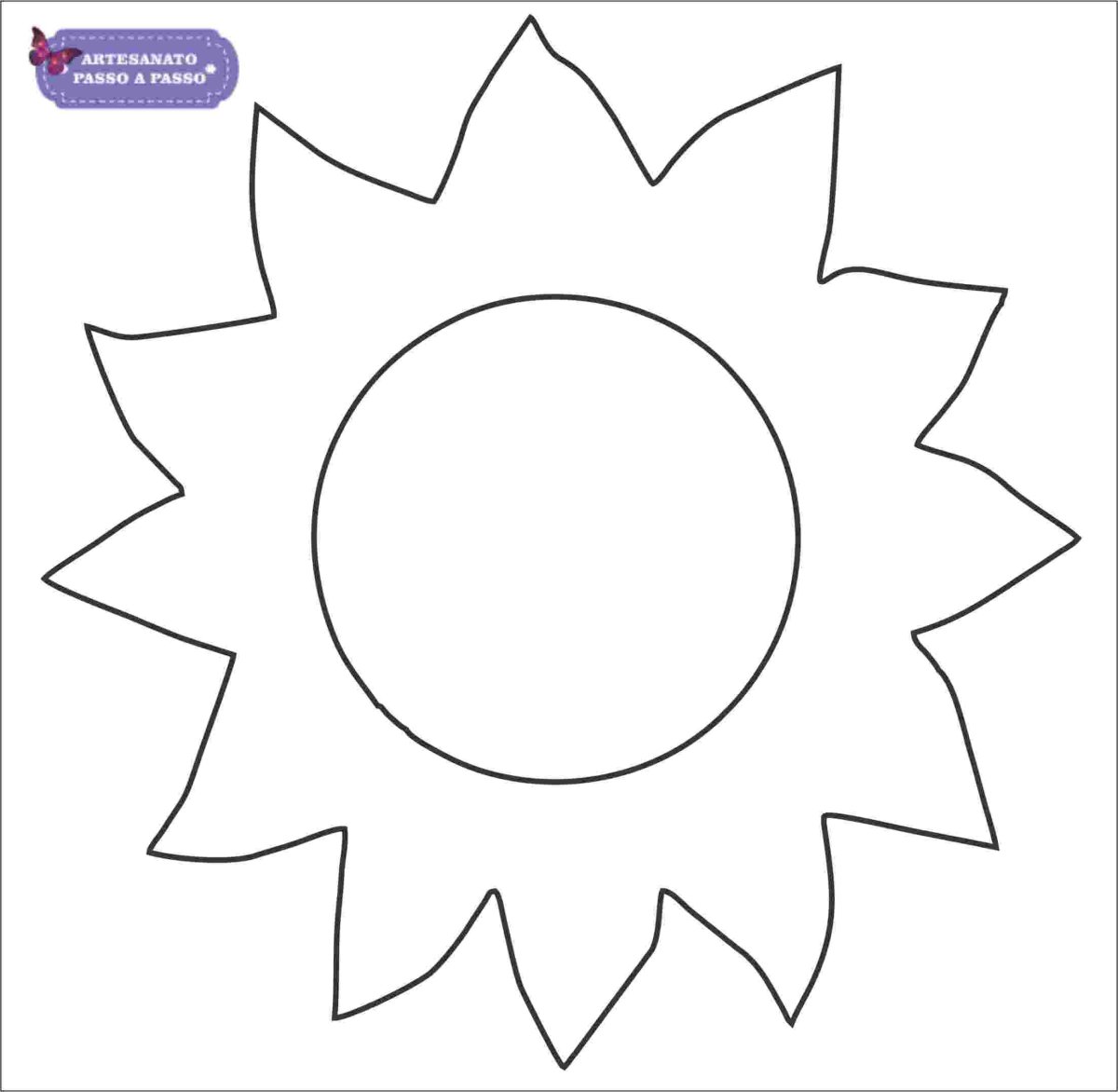 Трафарет солнца для вырезания