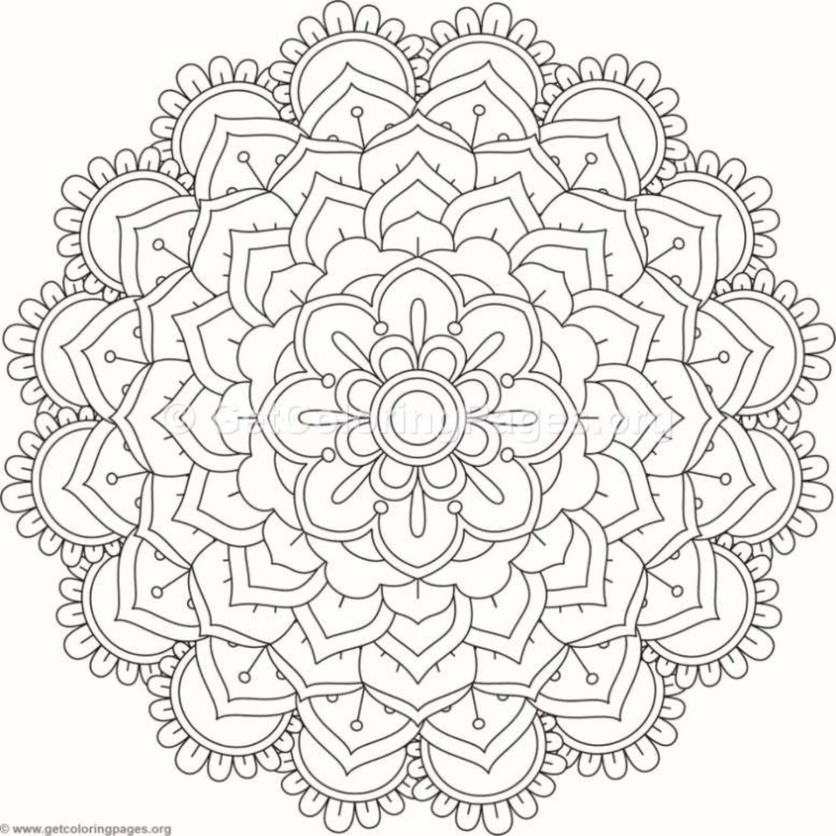 Easy Mandala Coloring