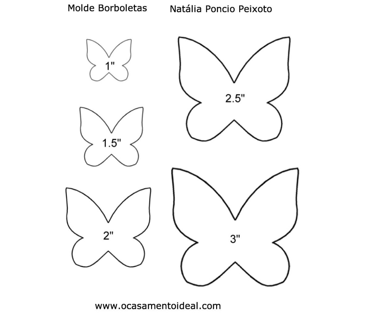 Трафарет бабочки из фетра