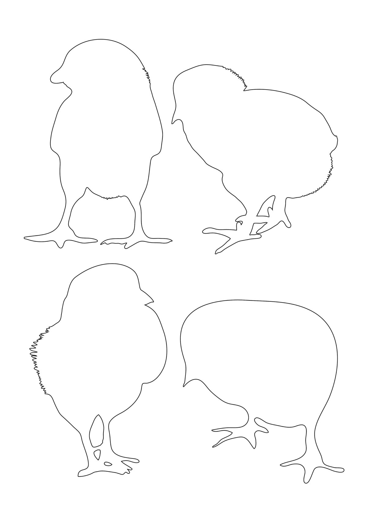 Цыпленок шаблон для аппликации