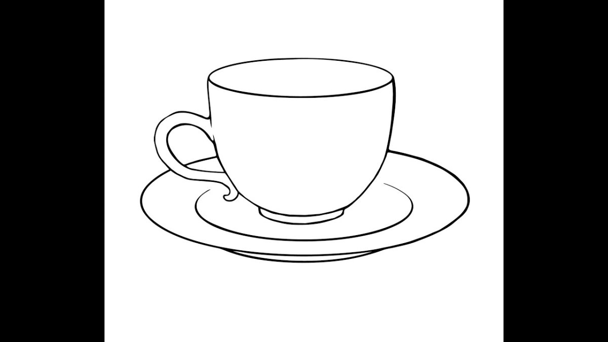 Трафарет посуды для рисования в детском саду