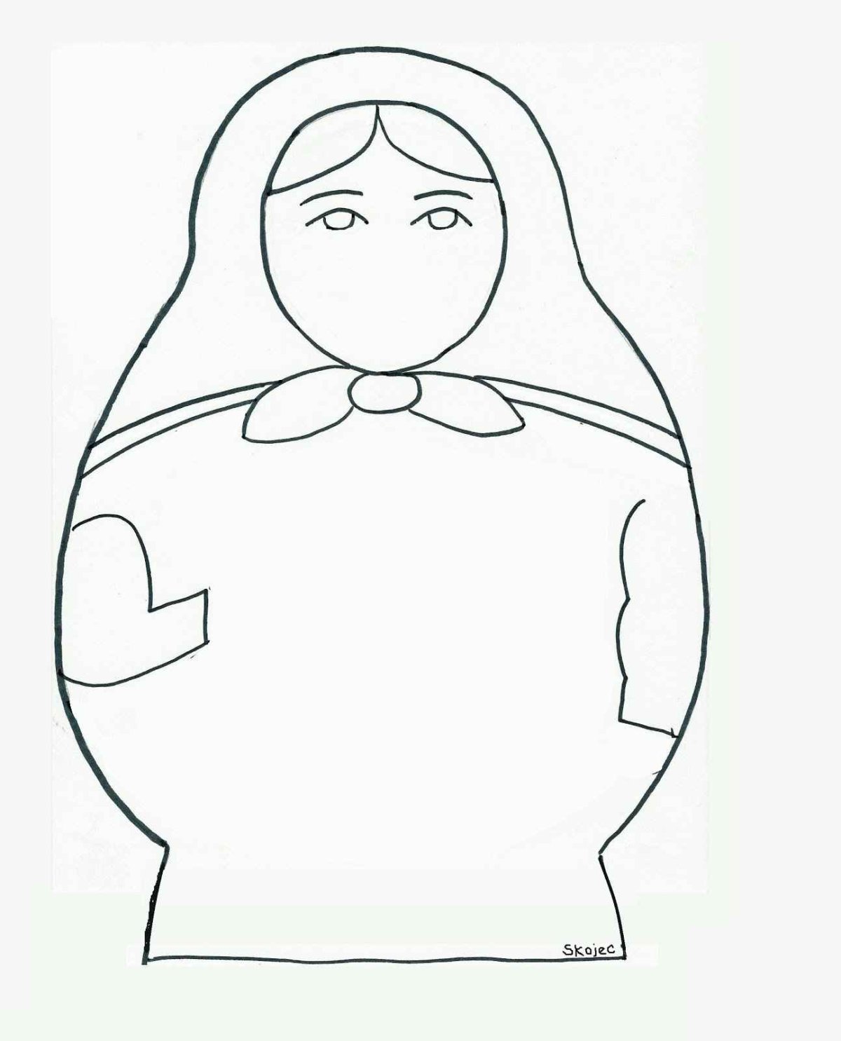 Матрешка шаблон