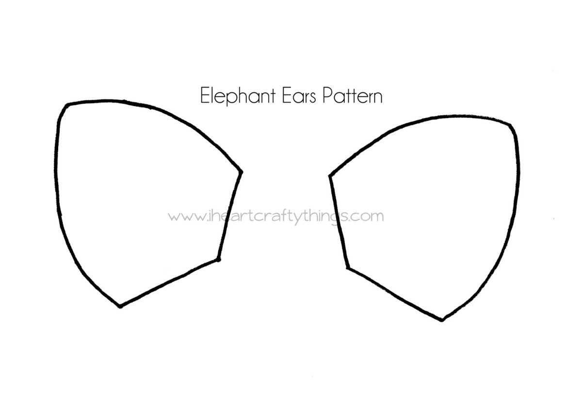 Уши свиньи трафарет