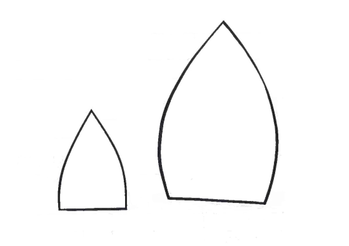 Трафарет ушек единорога