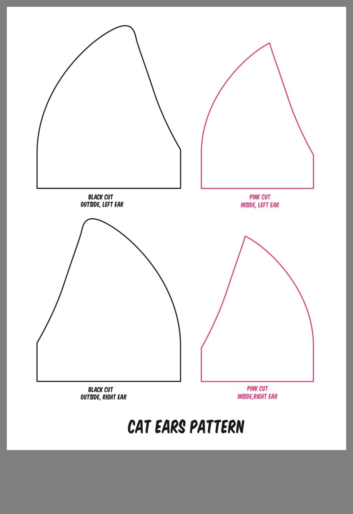 Лекало ушки кошки