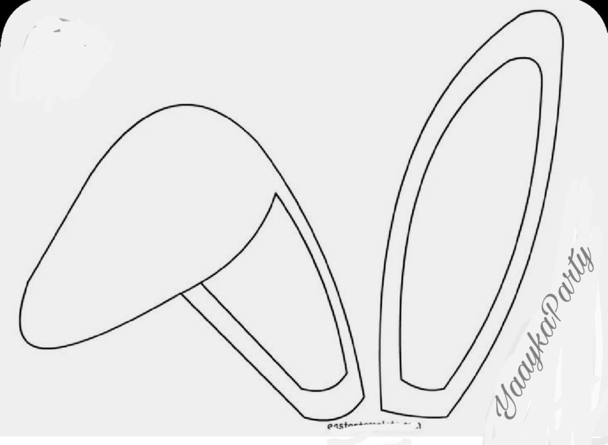 Заячьи уши трафарет