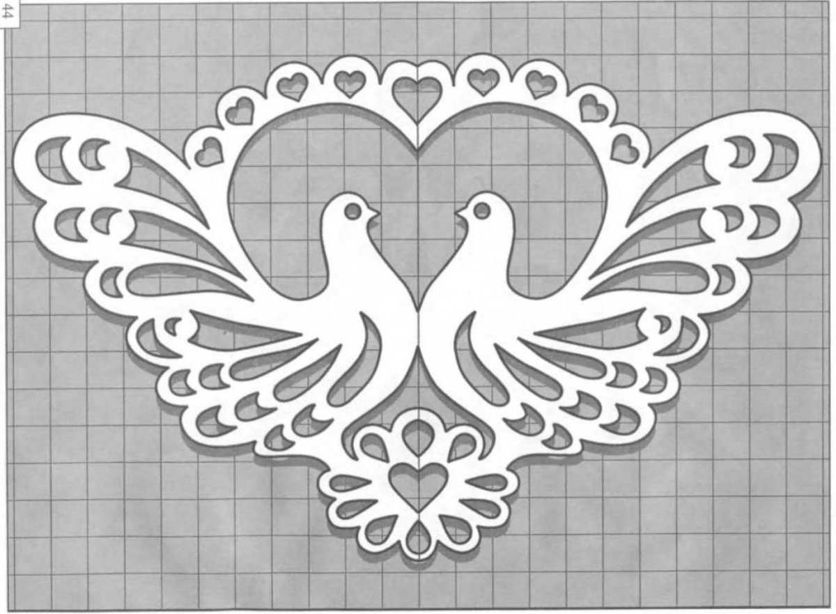 Ангелочек из бумаги трафарет