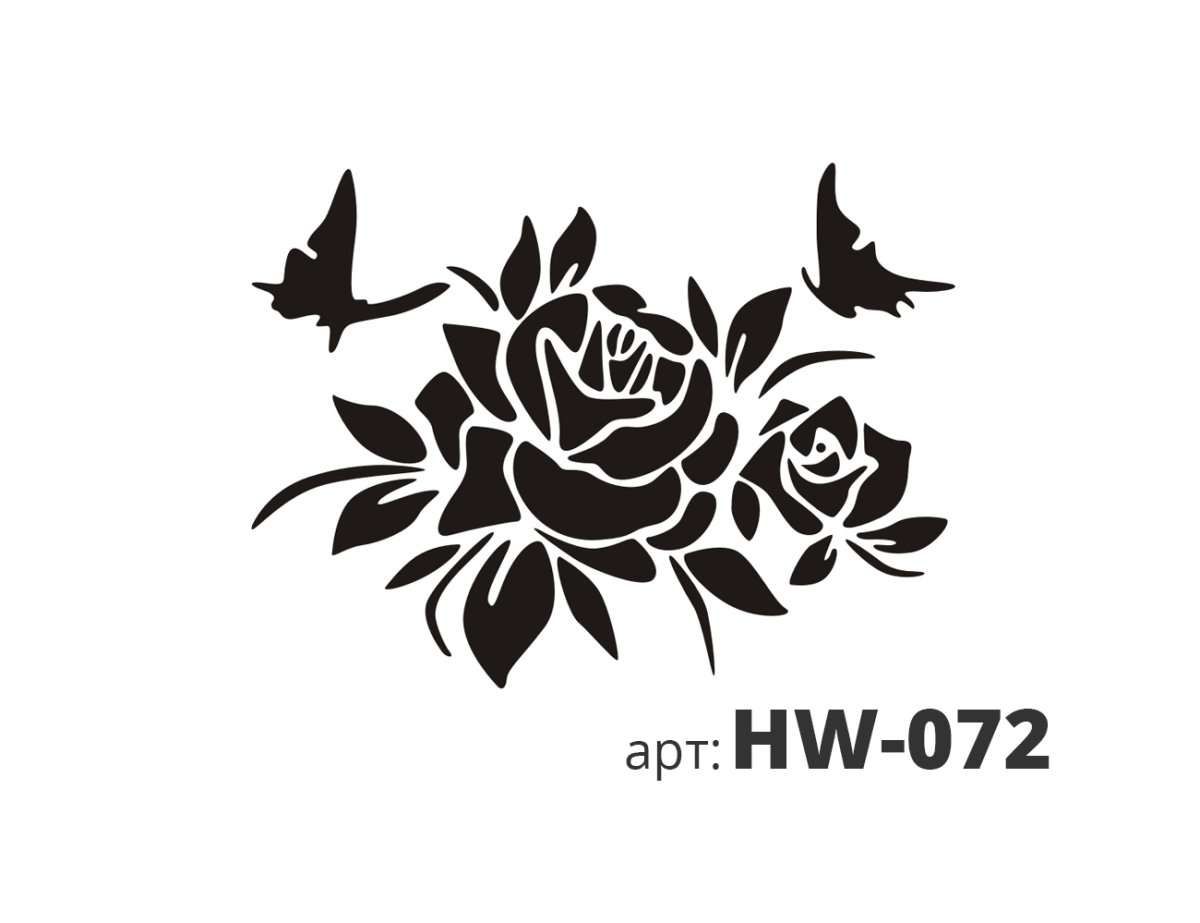 Трафарет цветы для покраски стен