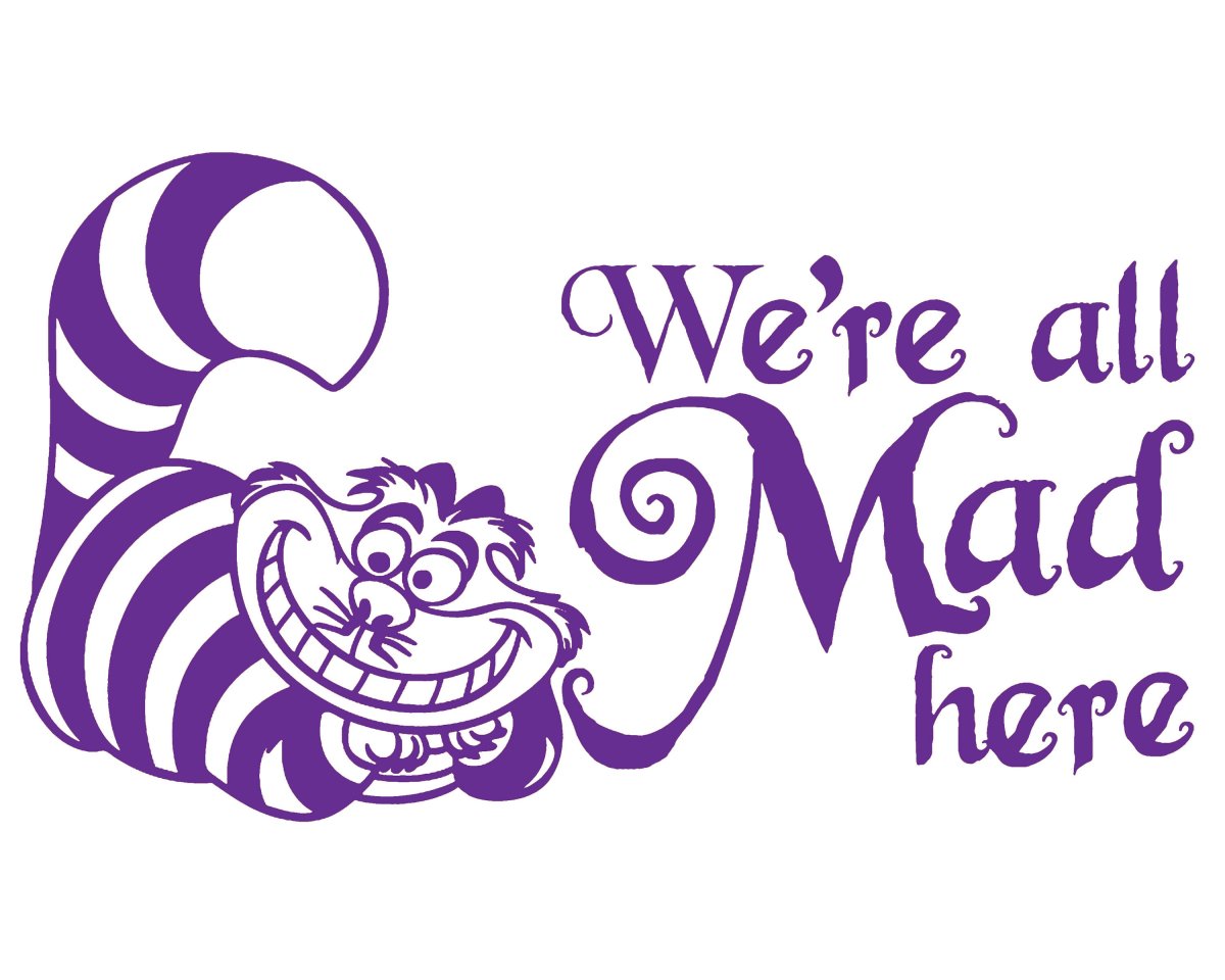 Улыбка Чеширского кота трафарет