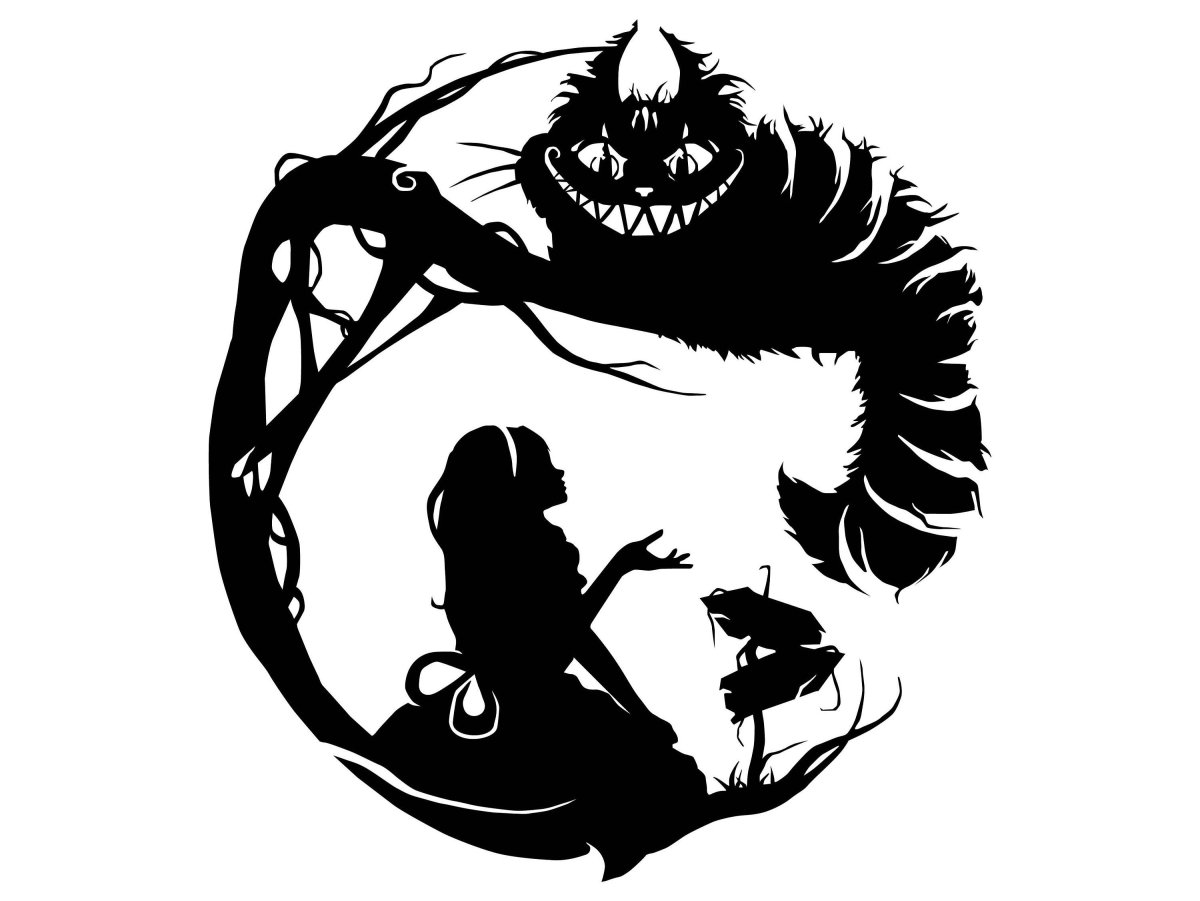 Чеширский кот рисунок