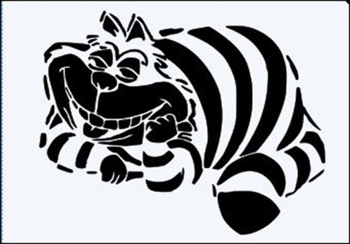 Чеширская кошка раскраска