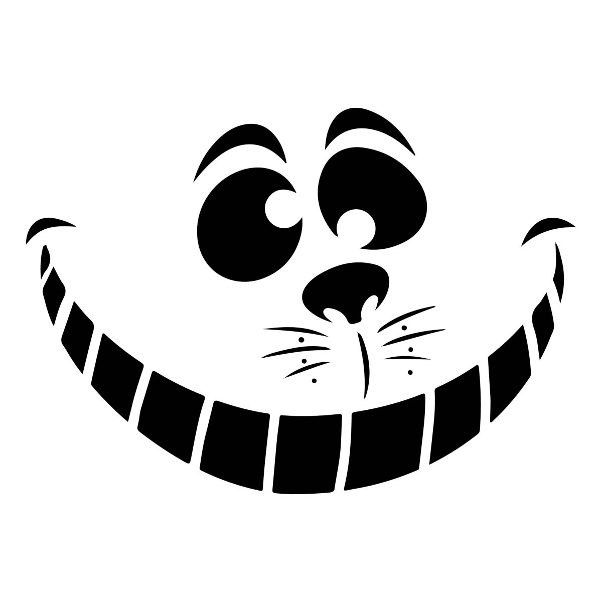 Тыква Чеширский кот трафарет