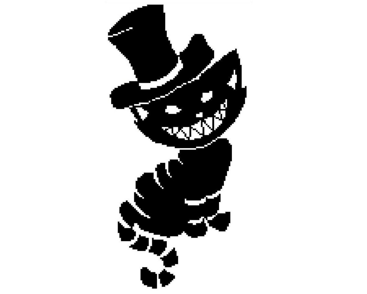 Чеширский кот черно белый